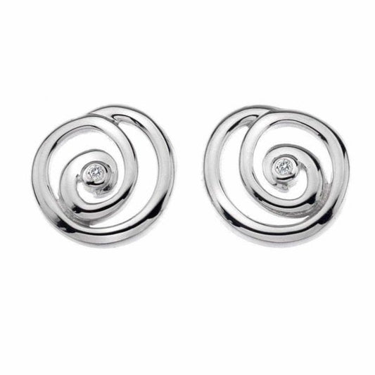Eternity Spiral Stud Earrings