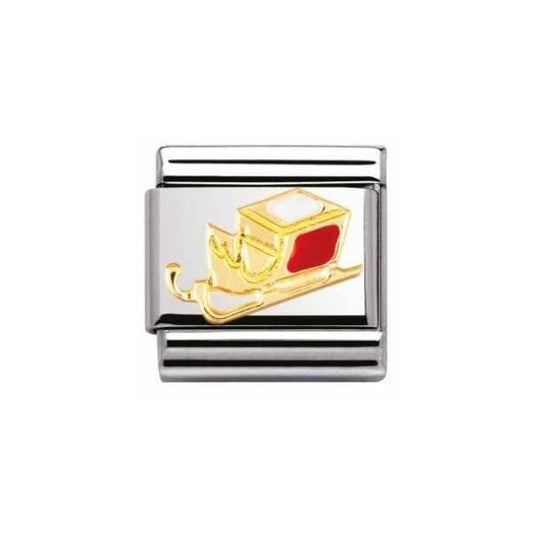 Gold Christmas Sledge Charm