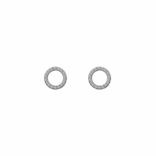 Infinity Earrings - White Gold