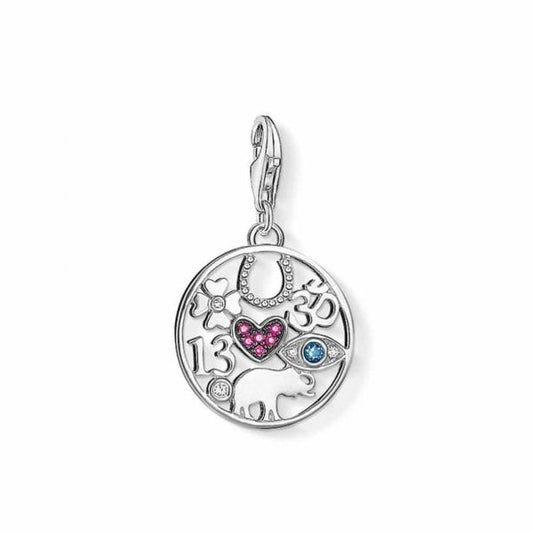 Sterling Silver Charm Club Luck Charm