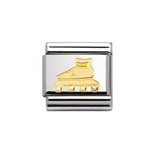 Gold Rollerblade Charm