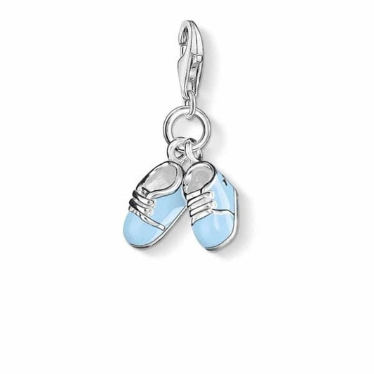Charm pendant "blue baby shoes