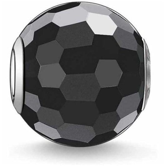 Bead "obsidian faceted"