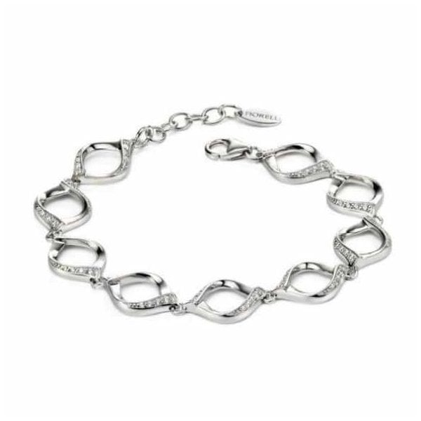Twisted Diamond Shape Cubic Zirconia Bracelet