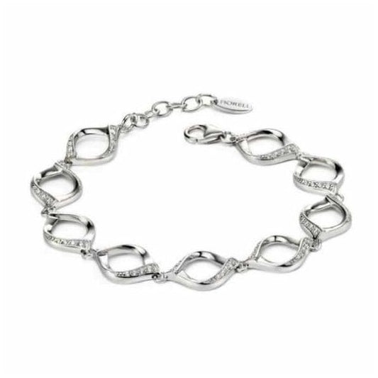 Twisted Diamond Shape Cubic Zirconia Bracelet
