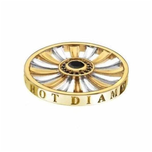 Art Deco Sunrise Silver & Yellow Gold Plated Coin