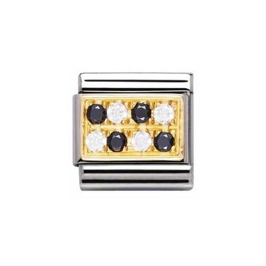 Gold, Black and White Charm