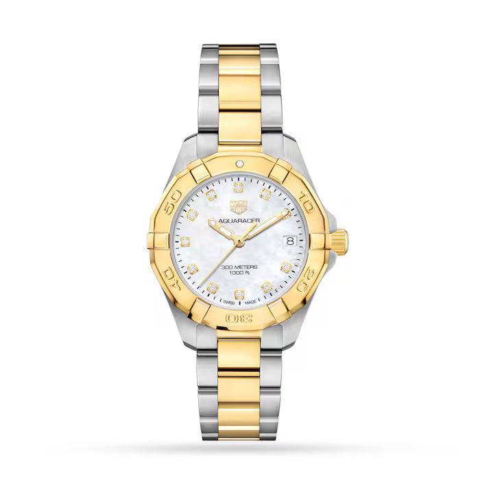 Aquaracer Stainless Steel and Gold Plated Ladies 32mm Watch