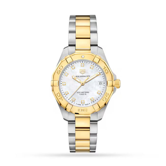 Aquaracer Stainless Steel and Gold Plated Ladies 32mm Watch