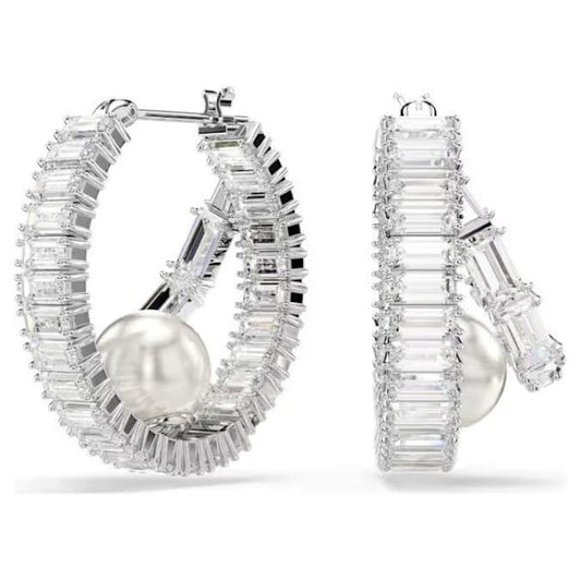 Ariana Grande x Swarovski hoop earrings, Pearl