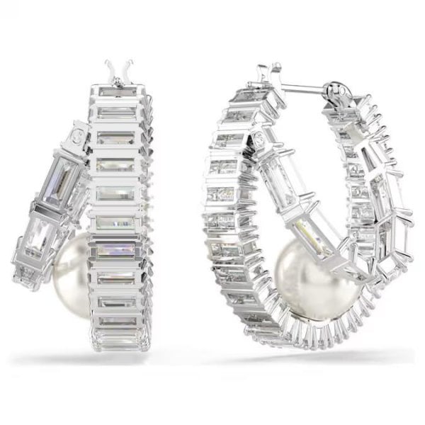 Ariana Grande x Swarovski hoop earrings, Pearl