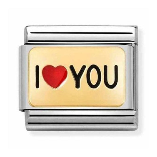 Gold I Heart You Charm