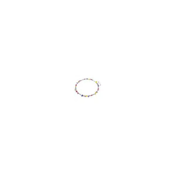 Gema necklace, Mixed cuts, Multicolored, Rhodium