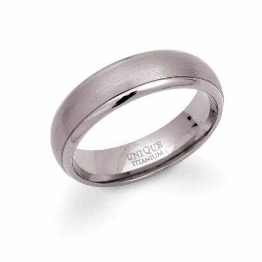 Gents Titanium Ring 6mm - Size 62