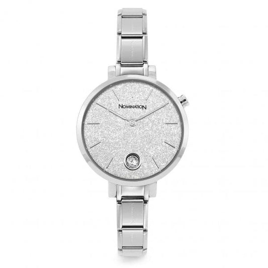Composable CLASSIC Paris Glitter Silver Tone Watch