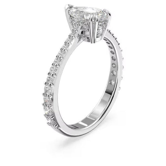 Stilla cocktail ring, Rhodium, S55