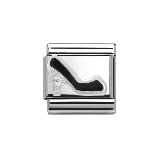 Silver Black Stiletto Charm
