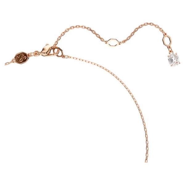 Hyperbola pendant, Infinity, White, Rose gold-tone