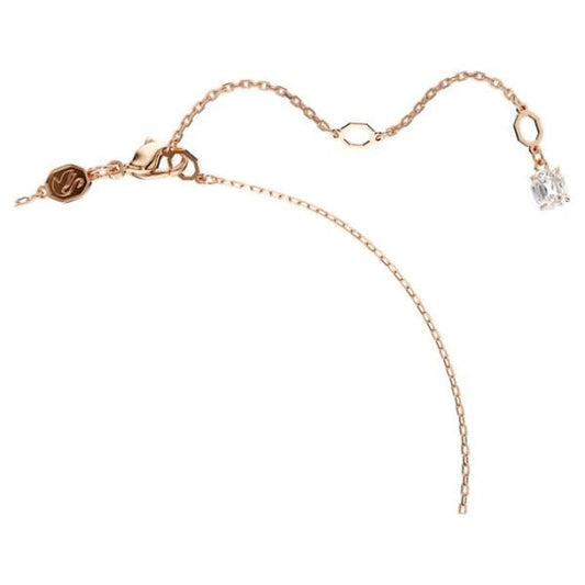 Hyperbola pendant, Infinity, White, Rose gold-tone