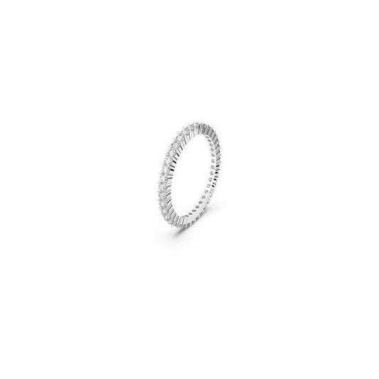 Matrix Vittore ring, Round cut, White, Silver-tone S55