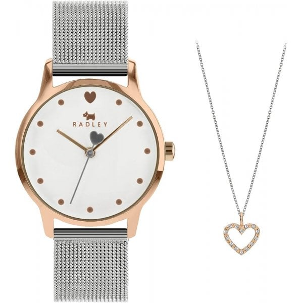 Gift Set Plated Stainless Steel Fashion Analogue Watch
