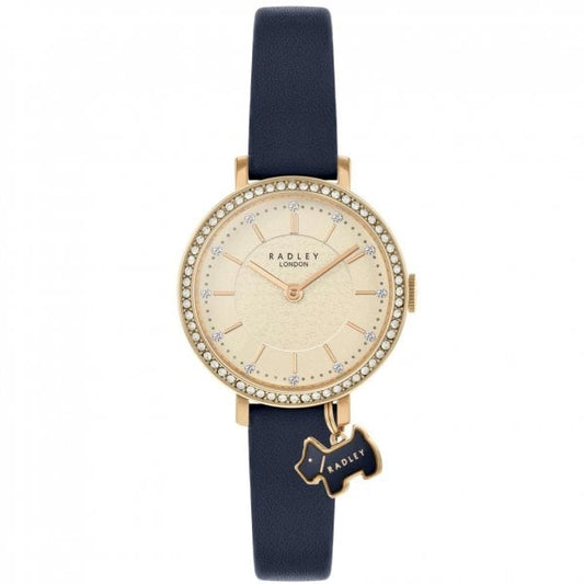 Etched Ladies Blue Watch