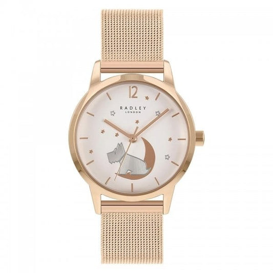 Rose Gold Plated Mesh Bracelet Watch