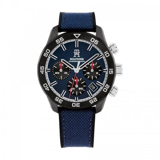 Mens TH85 Blue Chronograph Fabric Strap Watch