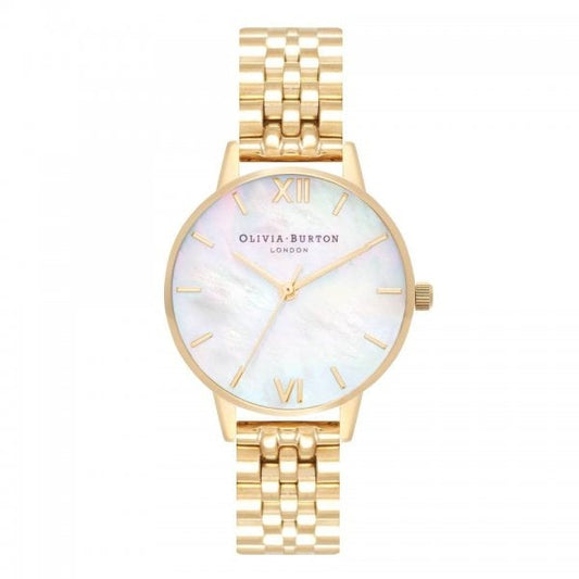 Ladies Watch with Mother of Pearl Dial and Gold Bracelet