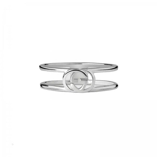 Silver Interlocking G 6mm Ring