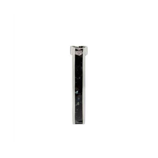 Silver & Black Enamel Interlocking G 3.5mm Ring