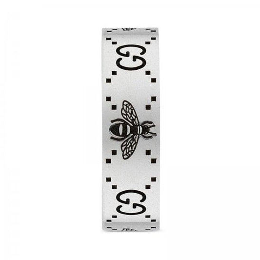 Signature Sterling Silver Bee Motif 6mm Ring