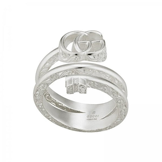 Sterling Silver GG Marmont Double Ring