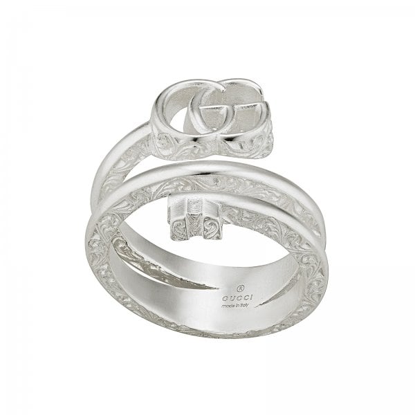 Sterling Silver GG Marmont Double Ring