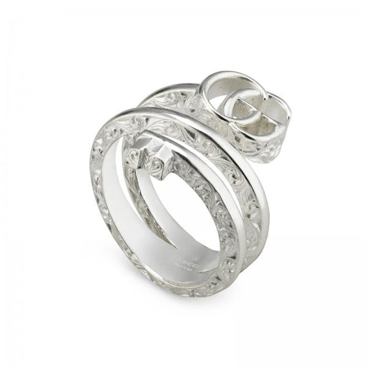 Sterling Silver GG Marmont Double Ring