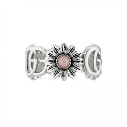 GG Marmont Sterling Silver Floral Ring SIZE 12