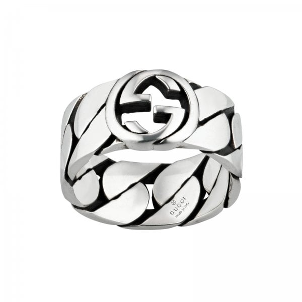 Gucci Interlocking G Sterling Silver 8mm Ring