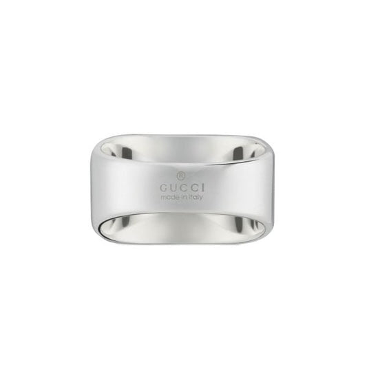 Tag Sterling Silver with Interlocking Logo Signet 19mm Ring