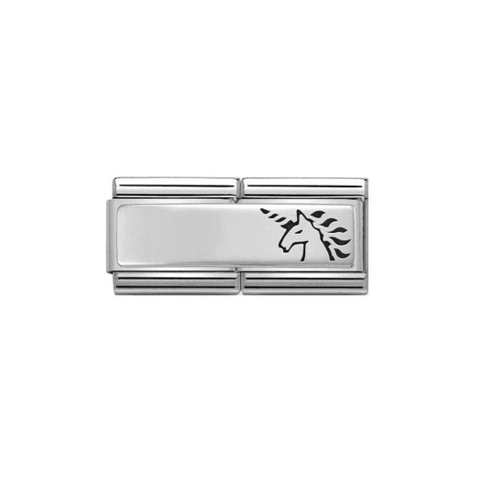 Silver Double Unicorn Silver Shine Charm