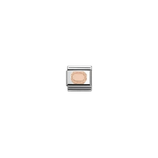 Classic Rose Gold Diamond Emerald Cut Charm