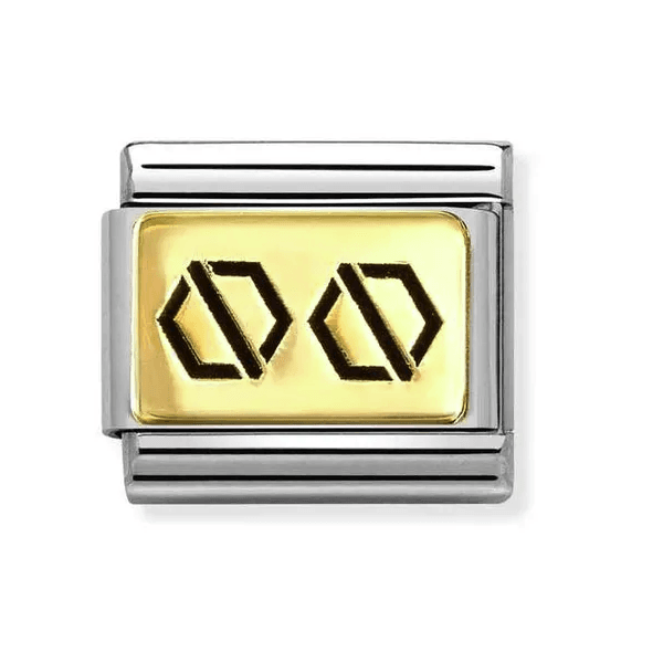 Classic Gold Two Screws Charm