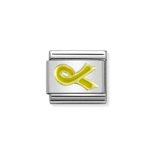 Gold and Yellow Ribbon Charm