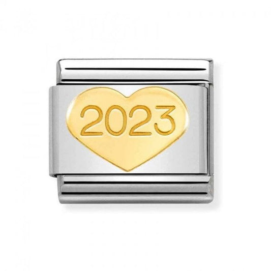 Gold 2023 Heart Charm