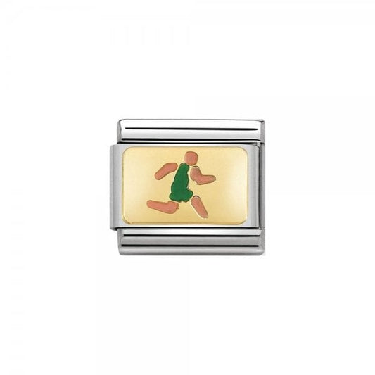 Gold Plates Runner Charm