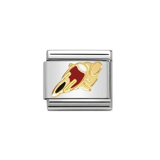 Nomination Classic Gold Sports Motorcycle Charm