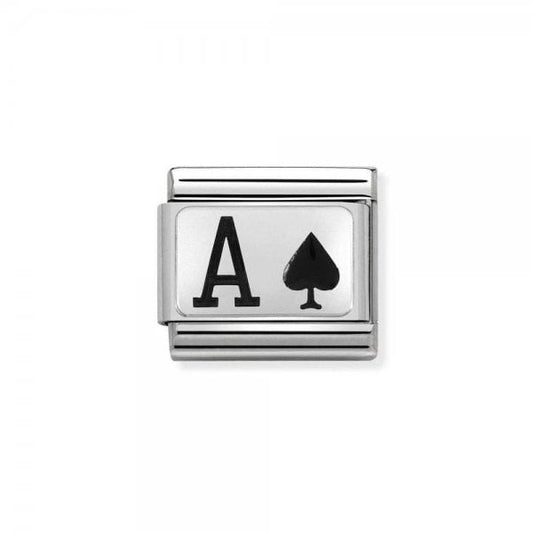Silver Ace of Spades Charm