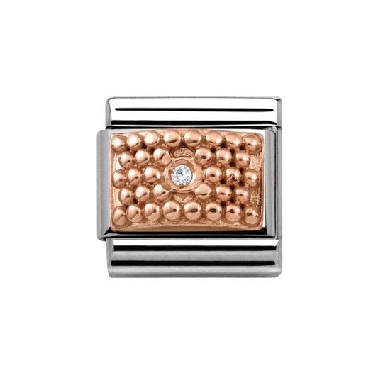 Composable Classic Link Rose Gold Pebbles with Stone Charm