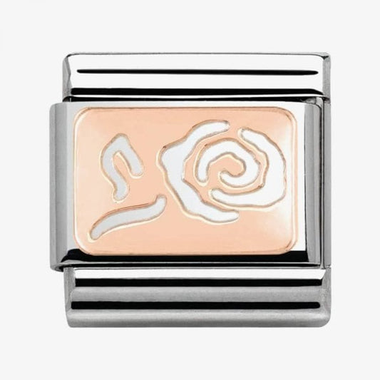 9ct Rose Gold Rose Charm