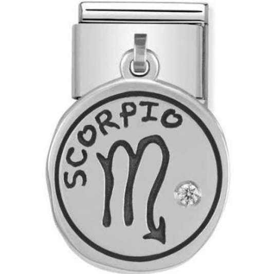 Classic Silver Zodiac Scorpio Drop Charm SALE
