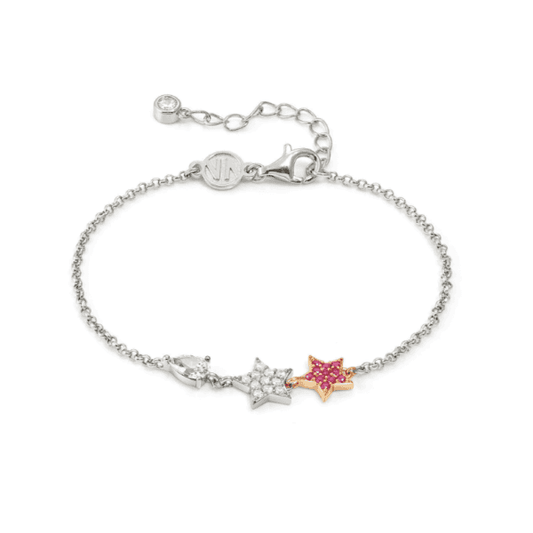 Lucentissima Star Bracelet, pear-shape white CZ